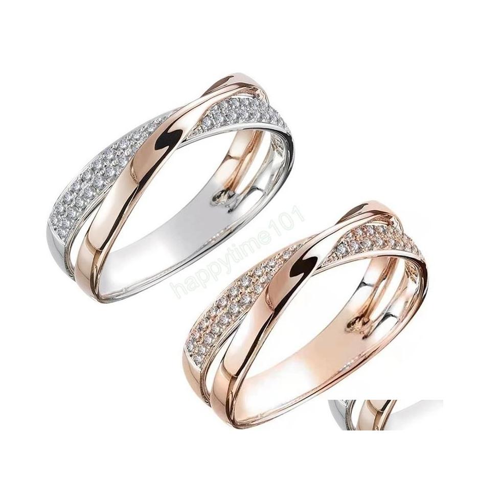 Band Rings Classic Wedding Rings For Women Fashion Two Tone X Shape Cross Dazzling Cz Ring Female Engagement Jewelry Drop Delivery Dhotz
Band Rings Classic Wedding Rings For Women Fashion Two Tone X Shape Cross Dazzling Cz Ring Female Engagement Jewelry Drop Delivery Dhotz