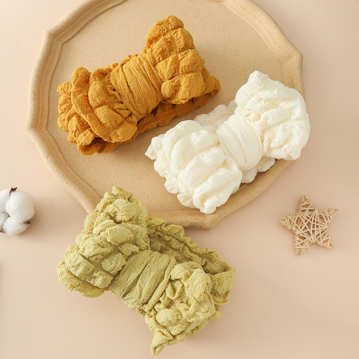 Hair Accessories Headband INS Cute 14 Colors Baby Puff Elastic fashion soft Big Bow Knot Girl Infant Headband