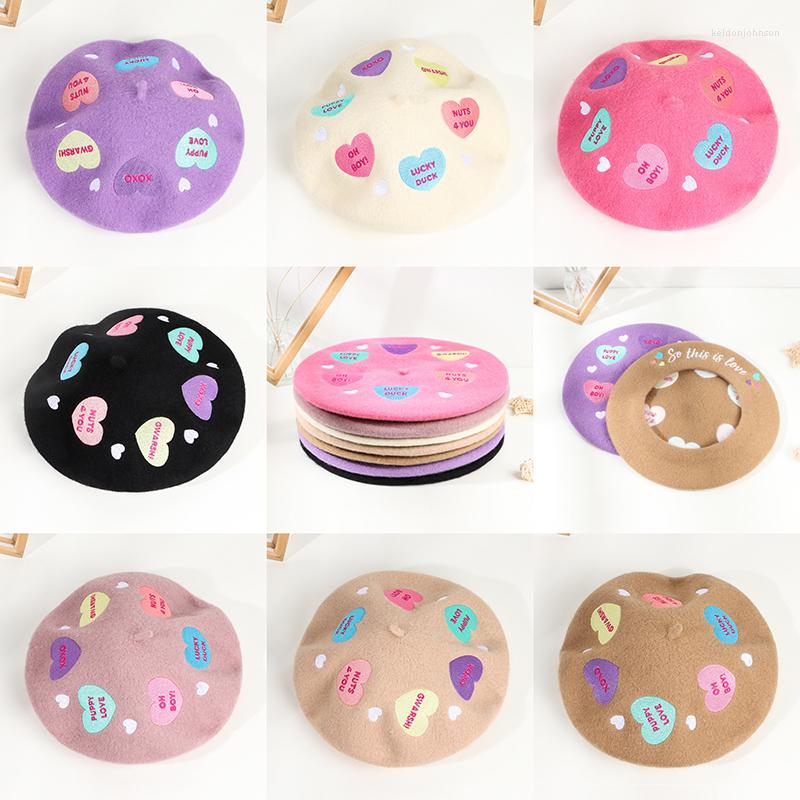 Berets Love Embroidery Cute Beret Hats Women High Quality Wool Painter Cap Autumn And Winter Warm Japanese Casual Gorra Kawaii, Black
Berets Love Embroidery Cute Beret Hats Women High Quality Wool Painter Cap Autumn And Winter Warm Japanese Casual Gorra Kawaii, Black