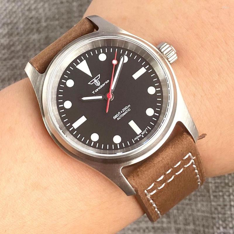 Wristwatches 20ATM Tandorio Diving Men's Watch Ladies Sapphire Glass NH35A PT5000 Movement 36mm Brushed Case Black Dial Luminous, No logo 1
Wristwatches 20ATM Tandorio Diving Men's Watch Ladies Sapphire Glass NH35A PT5000 Movement 36mm Brushed Case Black Dial Luminous, No logo 1