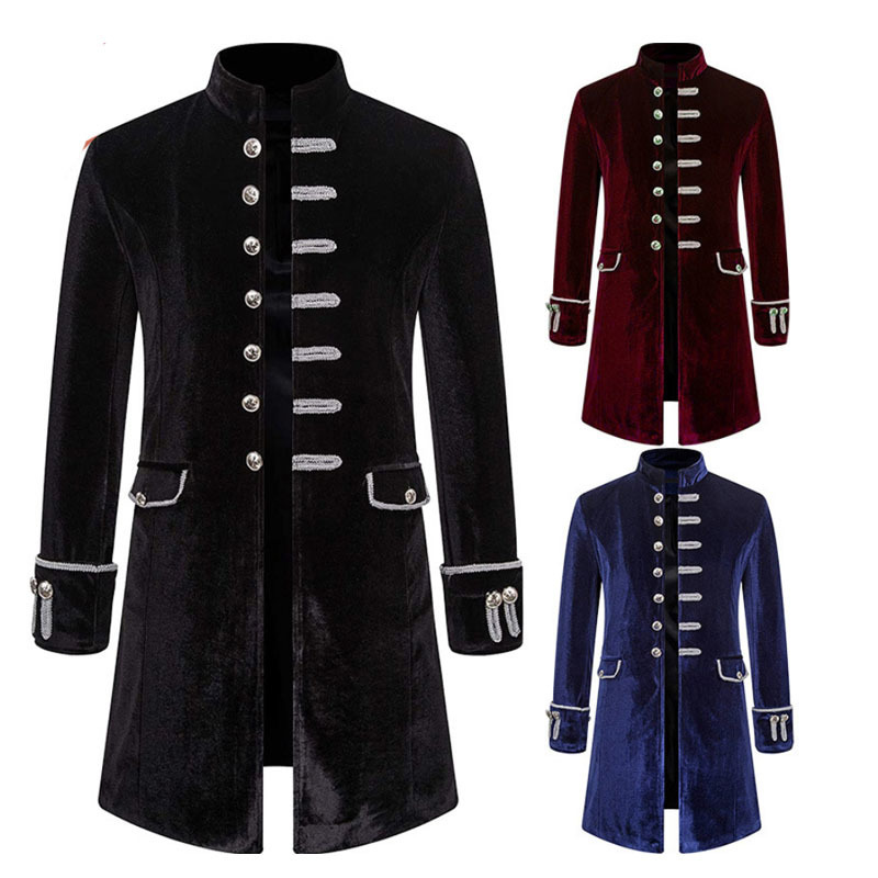 Men's Jackets Vintage Jacket Medieval Cosplay Velet Prince Coat Retro Wedding Blazer Gothic Steampunk Carnival Party Knight Top 221130, Red
Men's Jackets Vintage Jacket Medieval Cosplay Velet Prince Coat Retro Wedding Blazer Gothic Steampunk Carnival Party Knight Top 221130, Red
