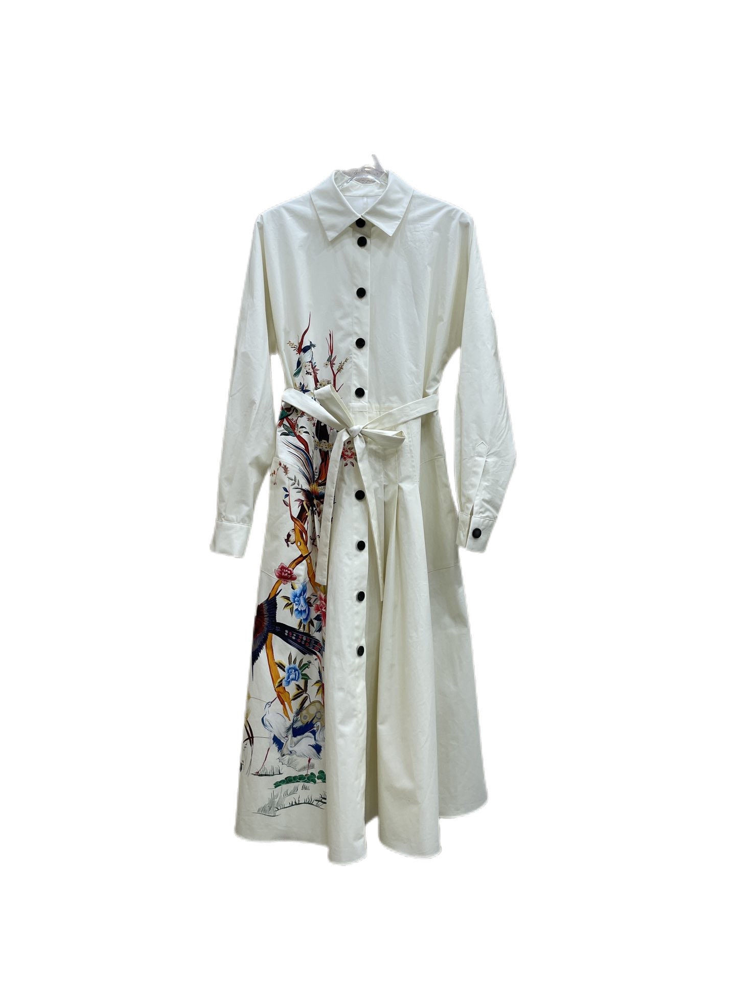 Autumn and winter temperament new thick cotton cloth digital positioning printing long sleeve big hem dress, Customize
Autumn and winter temperament new thick cotton cloth digital positioning printing long sleeve big hem dress, Customize