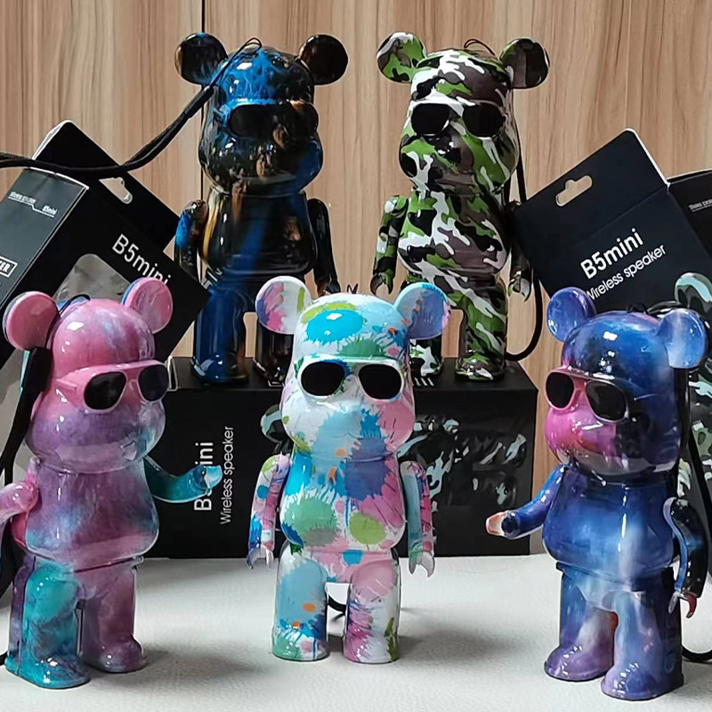 B5 Mini Graffiti Bear Wireless Bluetooth Speaker 5.0 USB Brand Violence Painting Home Furnishing Stereo Desktop Portable Speakers
B5 Mini Graffiti Bear Wireless Bluetooth Speaker 5.0 USB Brand Violence Painting Home Furnishing Stereo Desktop Portable Speakers