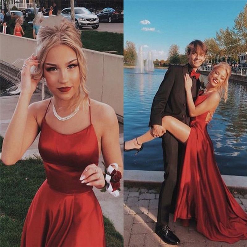 2023 Dark Red Prom Dresses Elastic Satin Halter Criss Cross Straps Back Front Slit Custom Made Evening Gown Formal Occasion Wear Vestidos Plus Size, Light yellow
2023 Dark Red Prom Dresses Elastic Satin Halter Criss Cross Straps Back Front Slit Custom Made Evening Gown Formal Occasion Wear Vestidos Plus Size, Light yellow