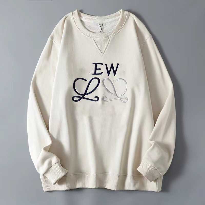 New Designer Loew's Sweatshirts Luxury Hoodies 22 Early Autumn Two-color Embroidered Round Neck Sweater Cover Loose Fashion Brand, Creamy-white
New Designer Loew's Sweatshirts Luxury Hoodies 22 Early Autumn Two-color Embroidered Round Neck Sweater Cover Loose Fashion Brand, Creamy-white