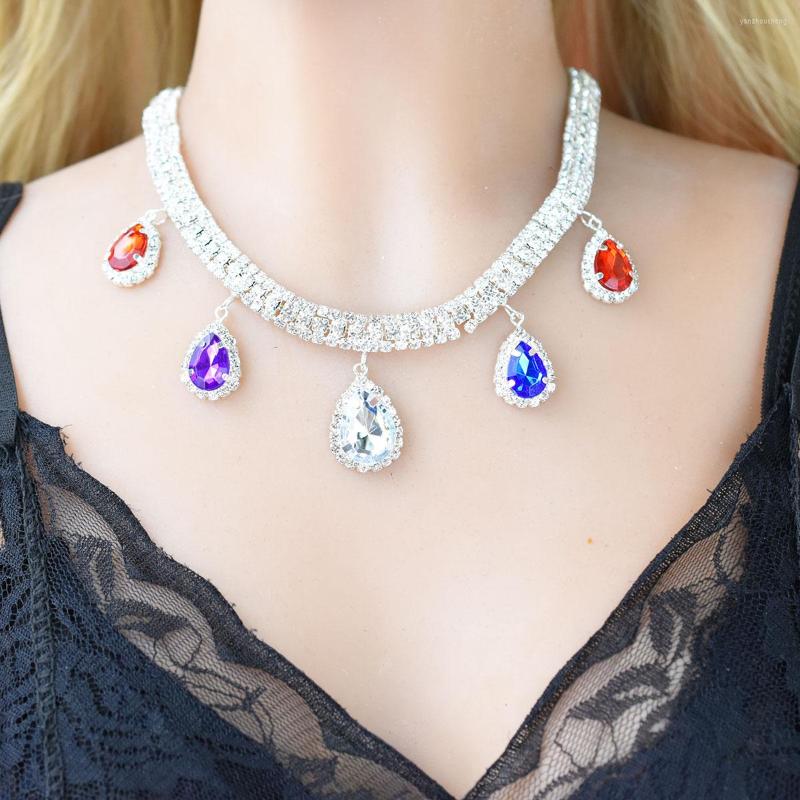 Necklace Earrings Set Colorful Water Drops Pendant Earring Luxury High-End Women Girls Sets Bridal Wedding Jewelry Engagement Party, Picture shown
Necklace Earrings Set Colorful Water Drops Pendant Earring Luxury High-End Women Girls Sets Bridal Wedding Jewelry Engagement Party, Picture shown
