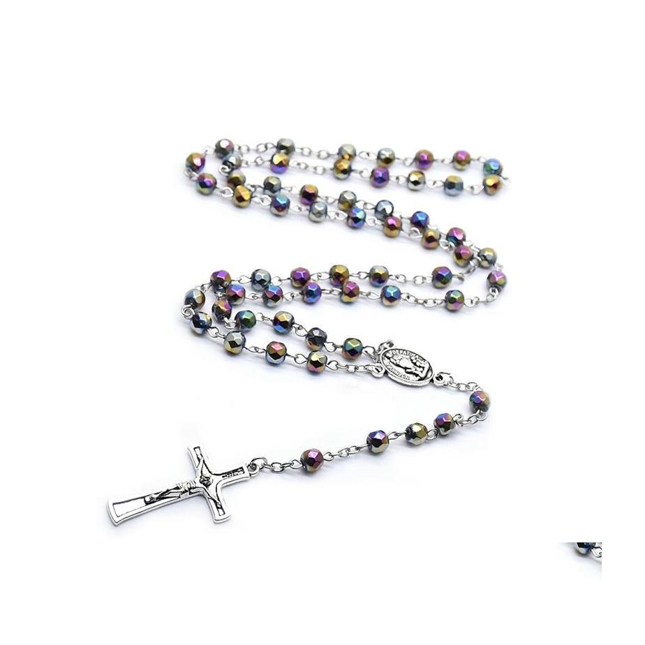 Pendant Necklaces Color Crystal Rosary Neckalce Vintage Cross Long Religious Pray Necklace With Plastic Box For Men Women Drop Deliv Dhqdf
Pendant Necklaces Color Crystal Rosary Neckalce Vintage Cross Long Religious Pray Necklace With Plastic Box For Men Women Drop Deliv Dhqdf
