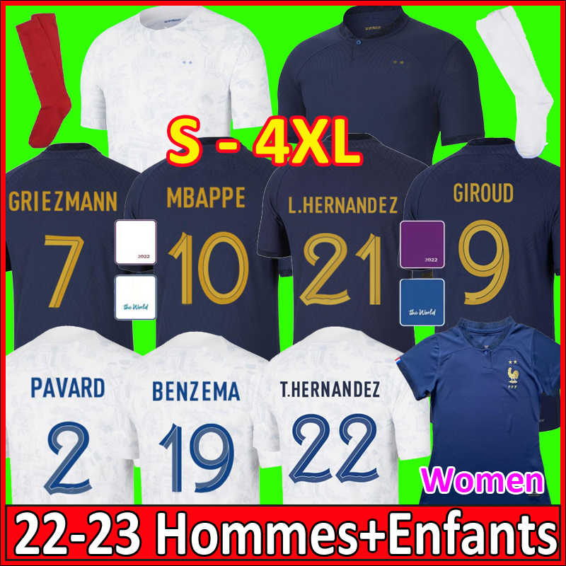22 23 BENZEMA MBAPPE GRIEZMANN soccer jersey French KANTE POGBA ZIDANE GIROUD MATUIDI Kimpembe VARANE PAVARO equipe Maillot de football shirt Men kids kit Camiseta, 23 training
22 23 BENZEMA MBAPPE GRIEZMANN soccer jersey French KANTE POGBA ZIDANE GIROUD MATUIDI Kimpembe VARANE PAVARO equipe Maillot de football shirt Men kids kit Camiseta, 23 training