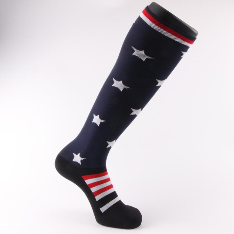 Men Compression Socks Women Cotton Knee Sock Running Athletic Circulation Recovery Travel Stockings Stretchy M L Various Fashion Patterns Leopard Prin