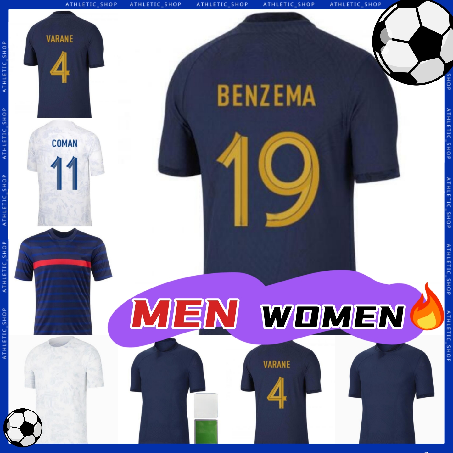 22 23 French Mens Soccer Jerseys Benzema Uniforms Mbappe GRIEZMANN PAVARD KIMPEMBE VARANE KOUNDE GUENDOUZI france uniforms men women home away
22 23 French Mens Soccer Jerseys Benzema Uniforms Mbappe GRIEZMANN PAVARD KIMPEMBE VARANE KOUNDE GUENDOUZI france uniforms men women home away