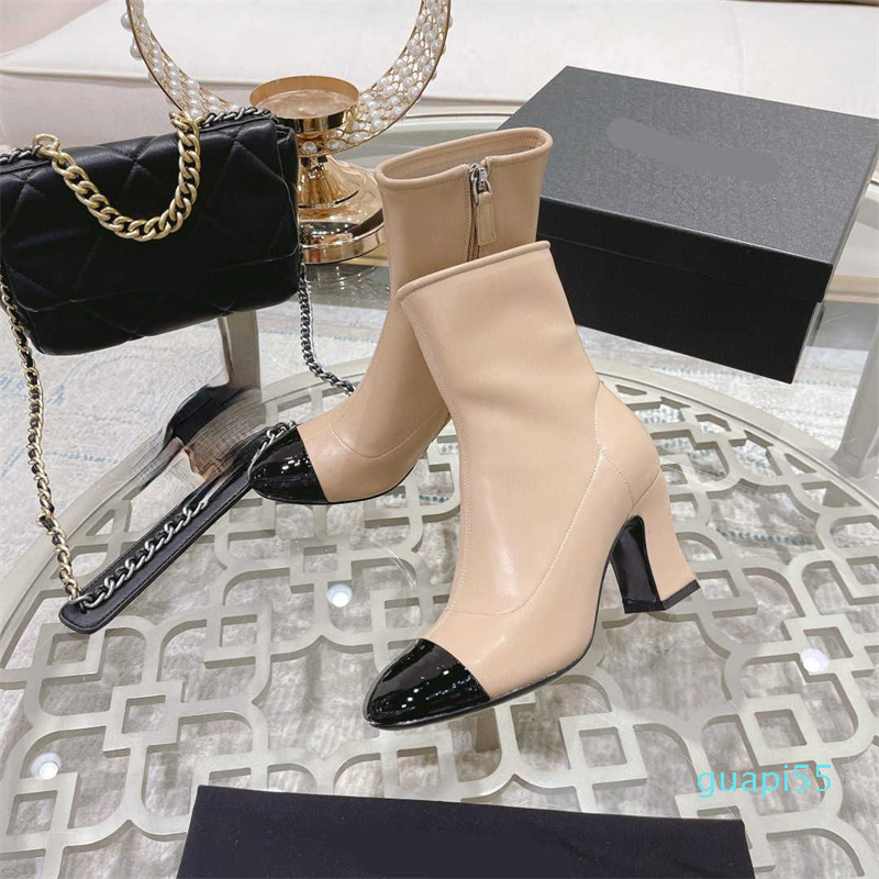 Boots Autumn and winter style small fragrant color matching high heel side zipper short boots women's thick fashion outdoor, Black
Boots Autumn and winter style small fragrant color matching high heel side zipper short boots women's thick fashion outdoor, Black