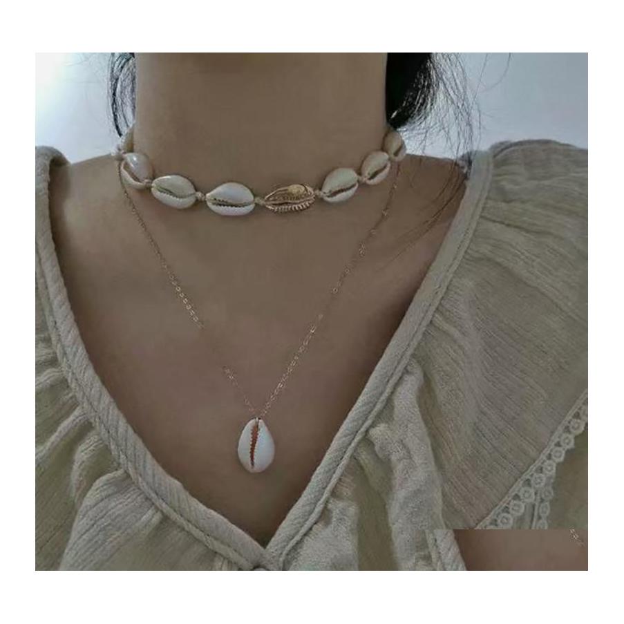 Pendant Necklaces Boho Double Layer Pendant Shell Necklace For Women Natural Choker Chain Collar Female Summer Beach Jewelry Drop De Dhzyk
Pendant Necklaces Boho Double Layer Pendant Shell Necklace For Women Natural Choker Chain Collar Female Summer Beach Jewelry Drop De Dhzyk