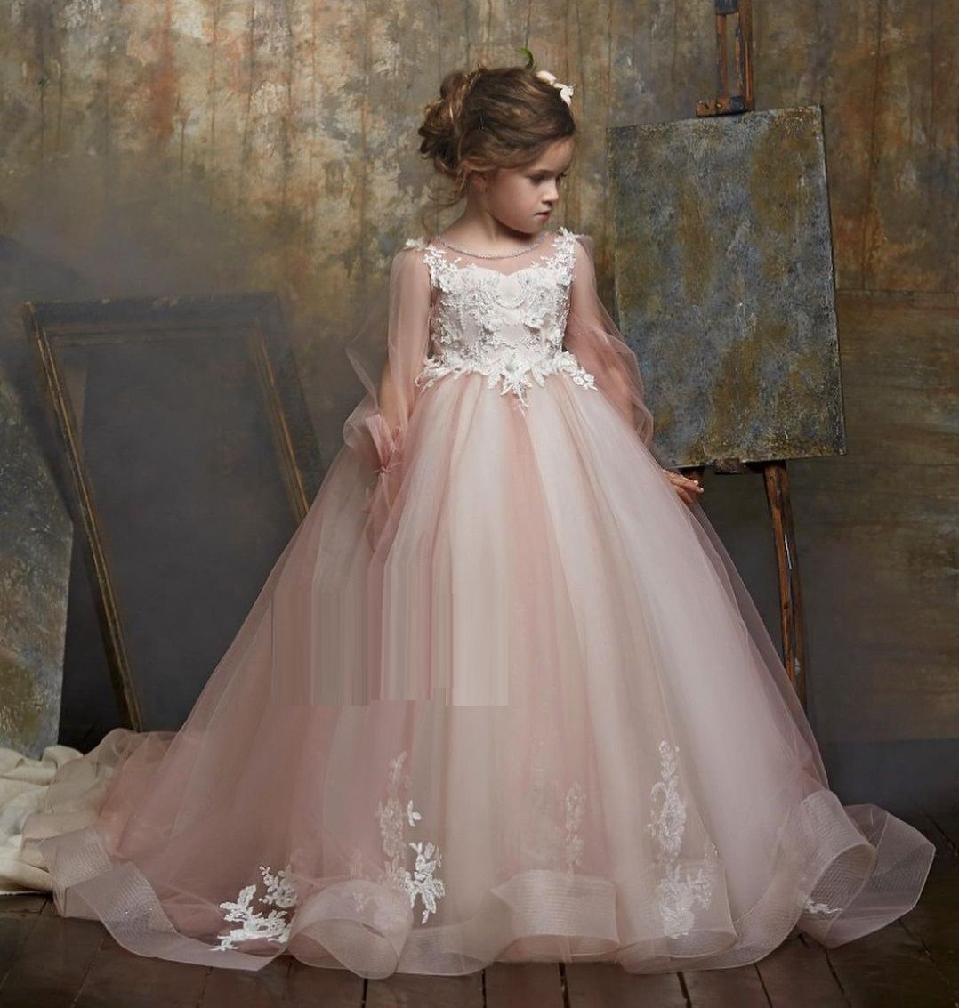 New Flower Girl Dresses for Kids Princess Gown Long Sleeve Chiffon Lace Tulle Fluffy TUTU Ball Gowns Wedding Even Party, Same as image
New Flower Girl Dresses for Kids Princess Gown Long Sleeve Chiffon Lace Tulle Fluffy TUTU Ball Gowns Wedding Even Party, Same as image