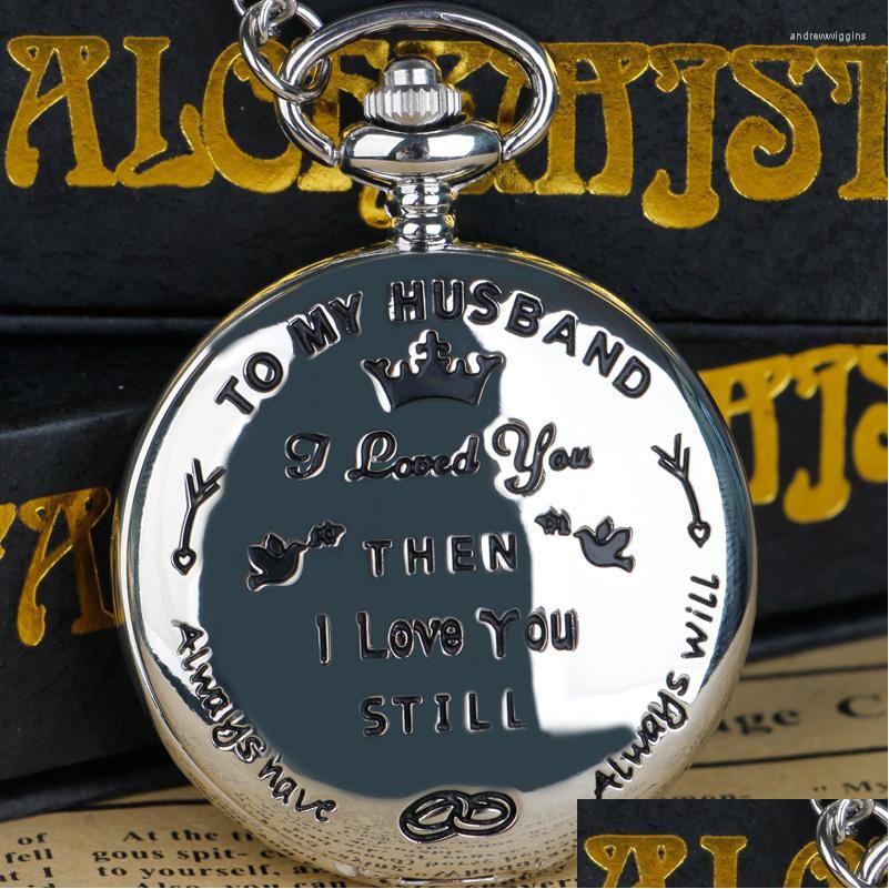 Pocket Watches Pocket Watches Classic Quartz Watch To My Husbandmen Souvenir Gifts Men Husband Drop Delivery Dhazx, Black
Pocket Watches Pocket Watches Classic Quartz Watch To My Husbandmen Souvenir Gifts Men Husband Drop Delivery Dhazx, Black
