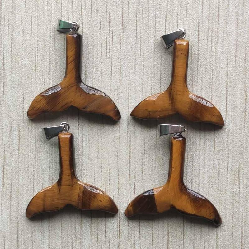 Pendant Necklaces Fashion Beautiful Natural Tiger Eye Stone Carving Fish Tail Pendants For Jewelry Marking 4pcs/lot Wholesale
Pendant Necklaces Fashion Beautiful Natural Tiger Eye Stone Carving Fish Tail Pendants For Jewelry Marking 4pcs/lot Wholesale