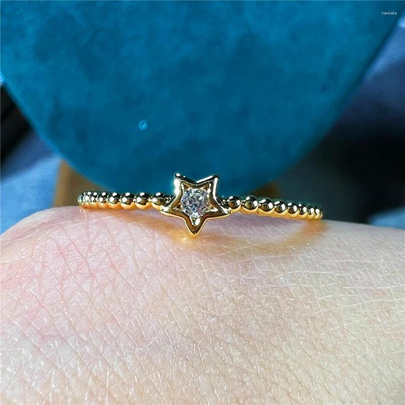 Wedding Rings Crystal Female Minimalist Zircon Stone Ring Small Star Vintage Gold Color Engagement For Women
Wedding Rings Crystal Female Minimalist Zircon Stone Ring Small Star Vintage Gold Color Engagement For Women