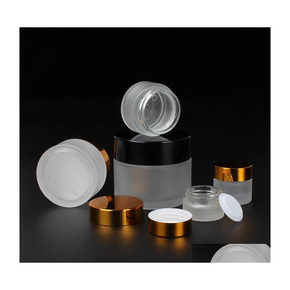 Perfume Bottle 50G 30G 20G 15G 10G 5G Frost Glass Cream Jar With Sier Gold Black Lids 1Oz Container 1/3Oz Cosmetic Packaging F1817 D Dhsnx
Perfume Bottle 50G 30G 20G 15G 10G 5G Frost Glass Cream Jar With Sier Gold Black Lids 1Oz Container 1/3Oz Cosmetic Packaging F1817 D Dhsnx