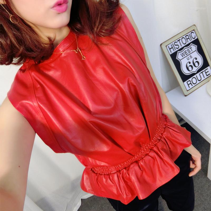 Women's Vests 2022 European Autumn And Winter Genuine Leather Jackets Woman Round Neck Collar Sheep Your Waist Vest Female, Black
Women's Vests 2022 European Autumn And Winter Genuine Leather Jackets Woman Round Neck Collar Sheep Your Waist Vest Female, Black