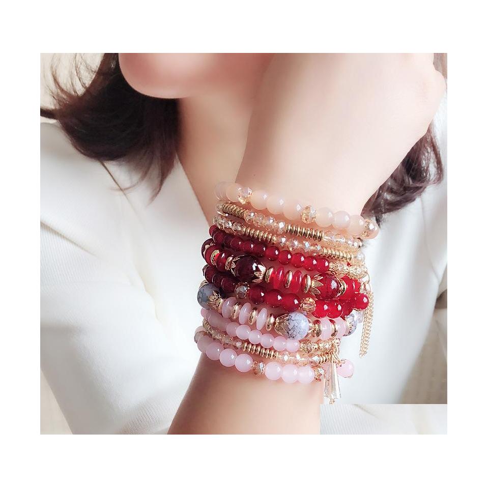 Beaded Bohemian Fashion Jewelry Womens Handmade Mtilayer Beads Bracelets Charms Tassels Chain Bracelet Drop Delivery Dhhj5
Beaded Bohemian Fashion Jewelry Womens Handmade Mtilayer Beads Bracelets Charms Tassels Chain Bracelet Drop Delivery Dhhj5
