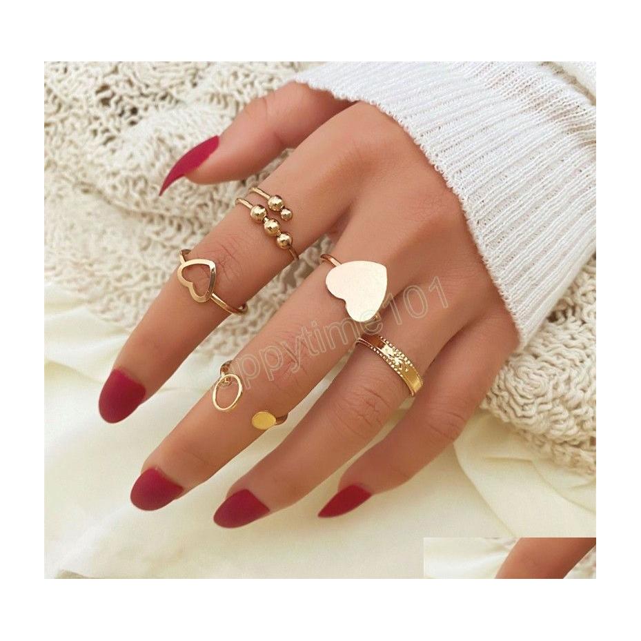Band Rings Fashion Metal Heart Ring Set Alloy Hollow Beads Love Rings For Couples Lovers Women Girls Valentines Day Party Gift Drop Dhpql
Band Rings Fashion Metal Heart Ring Set Alloy Hollow Beads Love Rings For Couples Lovers Women Girls Valentines Day Party Gift Drop Dhpql
