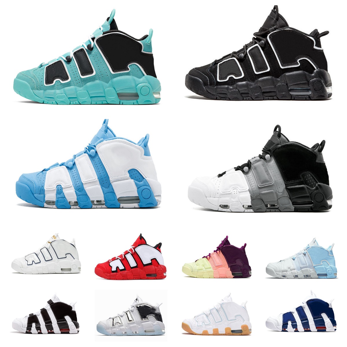 

Basketball Shoes Mens More Uptempos 96 Airs Total Max Scottie Pippen White Varsity Red Green Black Bulls University Blue UNC USA UK Women Designer Trainers Sneakers, Bubble package bag