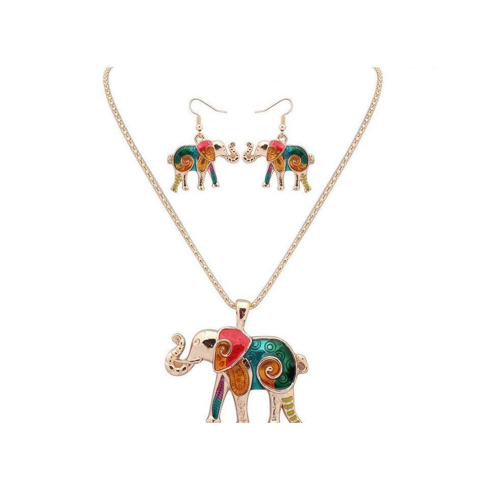 Earrings Necklace Europe Vintage Party Casual Jewelry Set Womens Colored Glaze Elephant Necklace With Earrings Drop Delivery Sets Dhiud, As the picture
Earrings Necklace Europe Vintage Party Casual Jewelry Set Womens Colored Glaze Elephant Necklace With Earrings Drop Delivery Sets Dhiud, As the picture