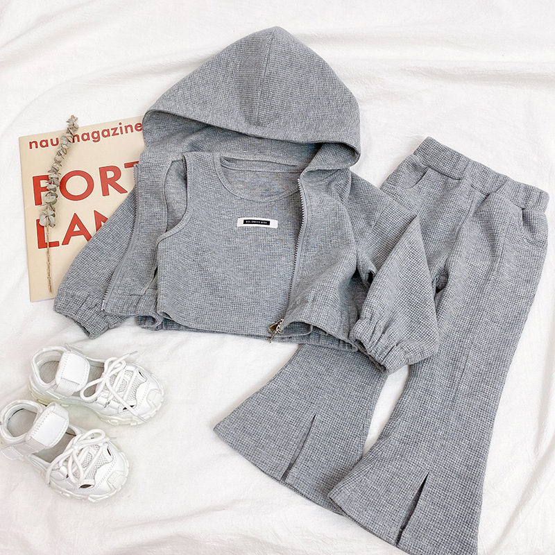 Clothing Sets Toddler Girl Sport Autumn Hodded Jacket Crop Top Pants Children Highj Quality Kids Wholesale 221130, Gray
Clothing Sets Toddler Girl Sport Autumn Hodded Jacket Crop Top Pants Children Highj Quality Kids Wholesale 221130, Gray