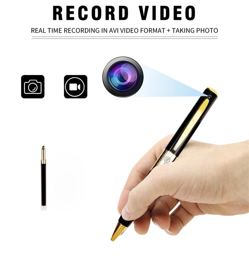 Mini Pen Camera Full HD 1080P Portable Camera Wireless Micro Digital Camcorder Video Recorder Action Cam One Button Quick Record, Black
Mini Pen Camera Full HD 1080P Portable Camera Wireless Micro Digital Camcorder Video Recorder Action Cam One Button Quick Record, Black