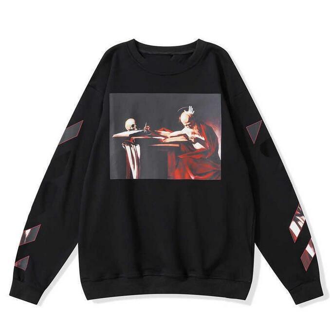 Off Designer Fashion Hip Hop Religion Oil Painting Black Print Mens Hoodies Arrow X Printed Hoodie Unisex Women Hooded Casual Pullover Y1EC, Cu11
Off Designer Fashion Hip Hop Religion Oil Painting Black Print Mens Hoodies Arrow X Printed Hoodie Unisex Women Hooded Casual Pullover Y1EC, Cu11