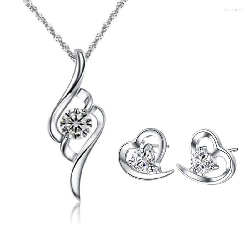 Necklace Earrings Set Long Chain Sweet Romantic Style Love Heart Shape Cubic Zircon Crystal For Women Lady Wife Gift Jewellery, Picture shown
Necklace Earrings Set Long Chain Sweet Romantic Style Love Heart Shape Cubic Zircon Crystal For Women Lady Wife Gift Jewellery, Picture shown