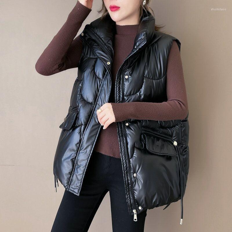 Women's Vests Women Stand Collar Short Bright Color Vest Cotton Padded Jacket Sleeveless Female Winter Waistcoat Coat, Black
Women's Vests Women Stand Collar Short Bright Color Vest Cotton Padded Jacket Sleeveless Female Winter Waistcoat Coat, Black