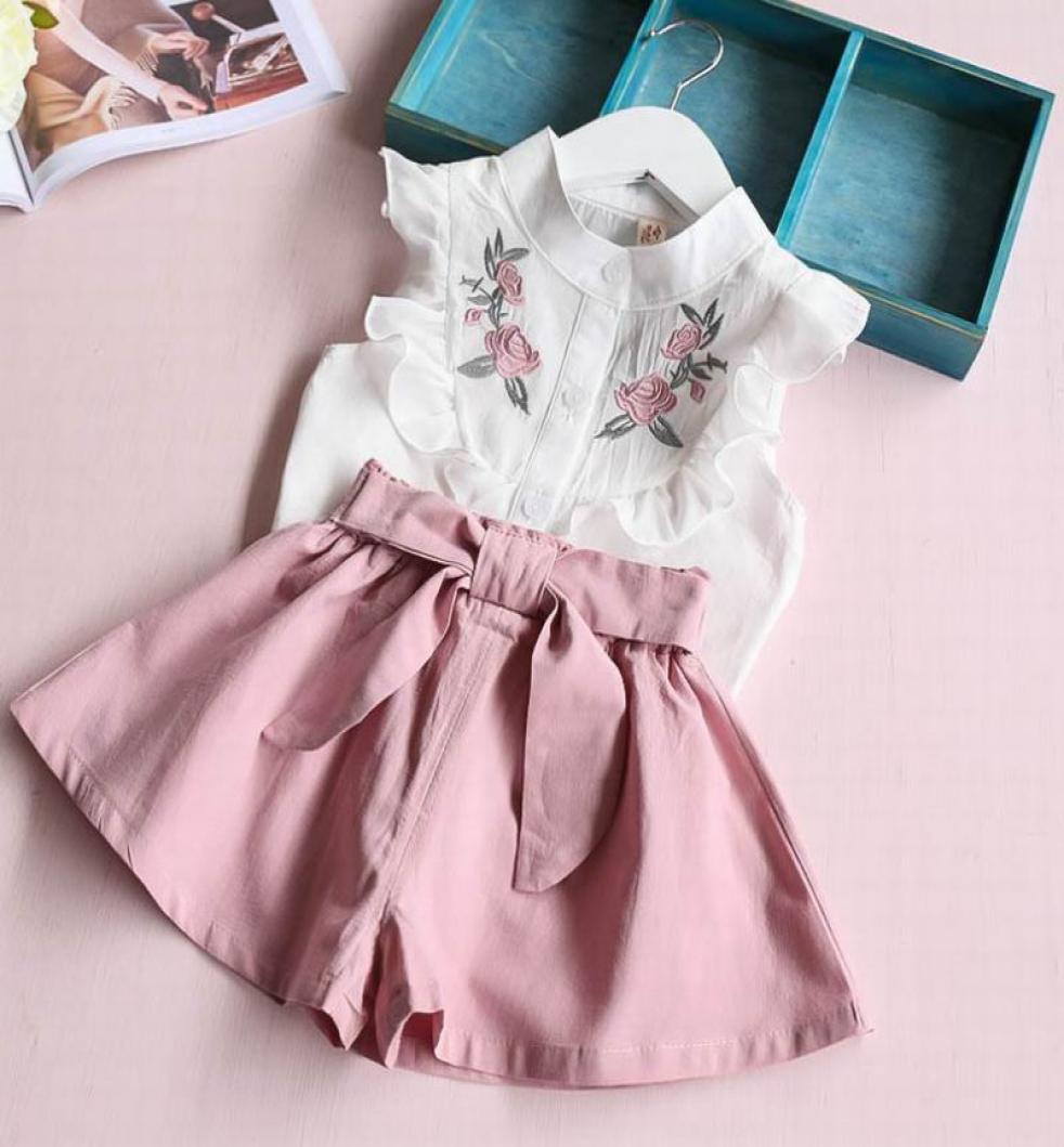 Summer Girl Sets Baby Girl Flower Embroidered ShirtBow shorts 2PCS Outfits Suit Baby Clothes 26Y LT0255361557, Pink
Summer Girl Sets Baby Girl Flower Embroidered ShirtBow shorts 2PCS Outfits Suit Baby Clothes 26Y LT0255361557, Pink
