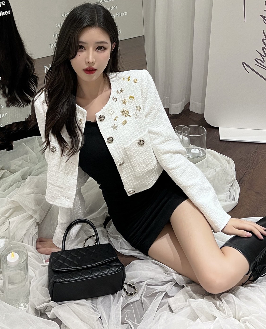 Chan New Women's brand jacket OOTD designer Fashion top-grade autumn winter classics CCCC LOGO tweed coat Leisure Spring Coats cardigan Women Christmas Gift, White
Chan New Women's brand jacket OOTD designer Fashion top-grade autumn winter classics CCCC LOGO tweed coat Leisure Spring Coats cardigan Women Christmas Gift, White