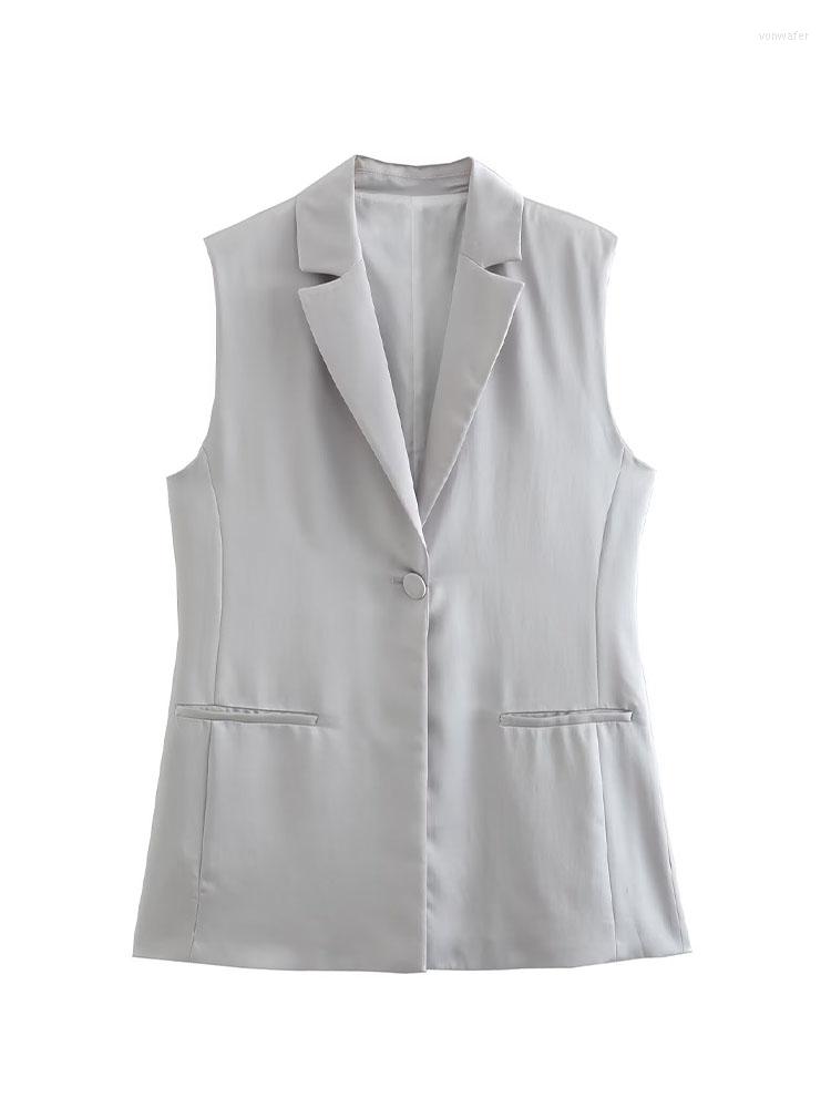 Women's Vests Women 2022 Autumn Fashion Silk Satin Texture Vest Coat Vintage Sleeveless Suit Collar Female Waistcoat Chic Tops, Silver
Women's Vests Women 2022 Autumn Fashion Silk Satin Texture Vest Coat Vintage Sleeveless Suit Collar Female Waistcoat Chic Tops, Silver