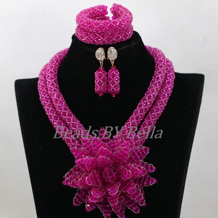 Necklace Earrings Set Amazing Fuchsia Crystal Beads African Wedding Bridal Lace Nigerian Costume Statement ABK706, Picture shown
Necklace Earrings Set Amazing Fuchsia Crystal Beads African Wedding Bridal Lace Nigerian Costume Statement ABK706, Picture shown