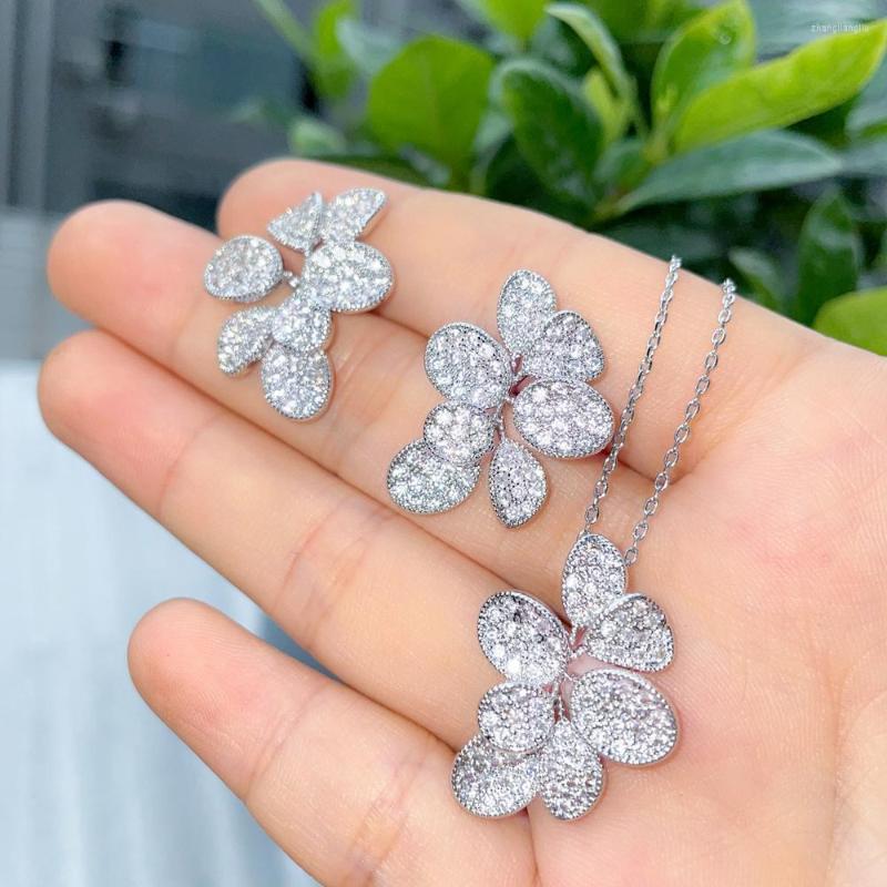 Necklace Earrings Set CWWZircons White Cubic Zirconia Pave Geometric Designer Leaf Earring And Fashion Ladies Silver Plated T539, Picture shown
Necklace Earrings Set CWWZircons White Cubic Zirconia Pave Geometric Designer Leaf Earring And Fashion Ladies Silver Plated T539, Picture shown