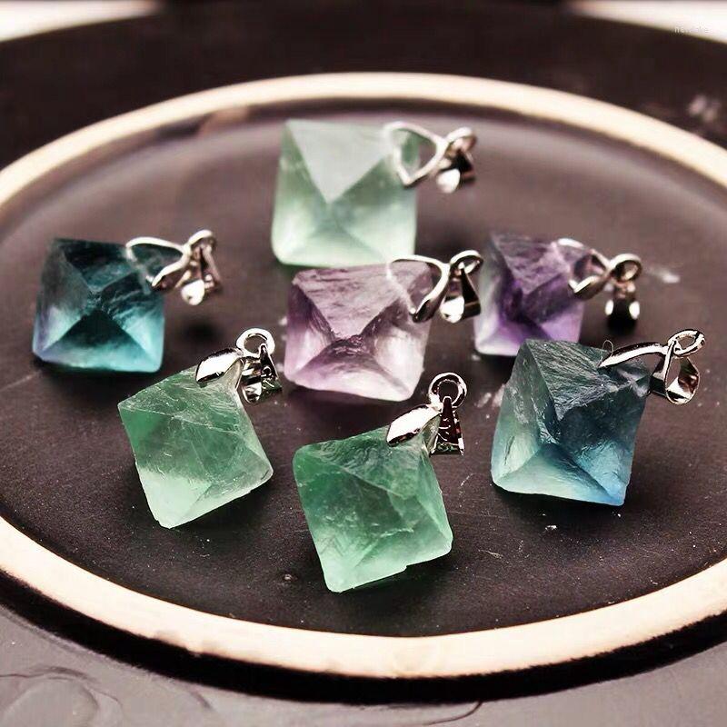 Pendant Necklaces Natural Octahedral Fluorspar Base Stone Green And Purple Color Trumpet Crystal Accessories For Men An
Pendant Necklaces Natural Octahedral Fluorspar Base Stone Green And Purple Color Trumpet Crystal Accessories For Men An