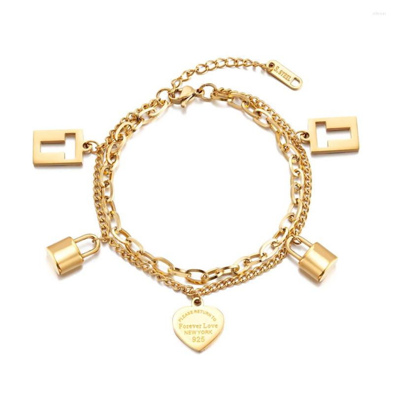 Charm Bracelets Design Exquisite Heart Pendant Bangle Bracelet For Women Delicate Lock With Letter Jewelry Fashion Temperament Gift
Charm Bracelets Design Exquisite Heart Pendant Bangle Bracelet For Women Delicate Lock With Letter Jewelry Fashion Temperament Gift