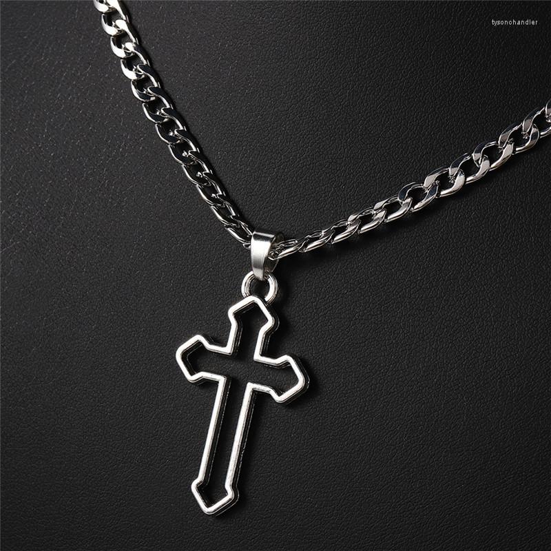 Pendant Necklaces Dark Gothic Hollow Cross Chain Necklace For Kpop Cool Harajuku Vintage
Pendant Necklaces Dark Gothic Hollow Cross Chain Necklace For Kpop Cool Harajuku Vintage