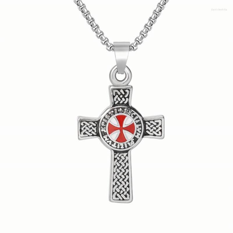Pendant Necklaces Men's Retro Templar Red Knight Cross Necklace Amulet Leisure Jewelry
Pendant Necklaces Men's Retro Templar Red Knight Cross Necklace Amulet Leisure Jewelry