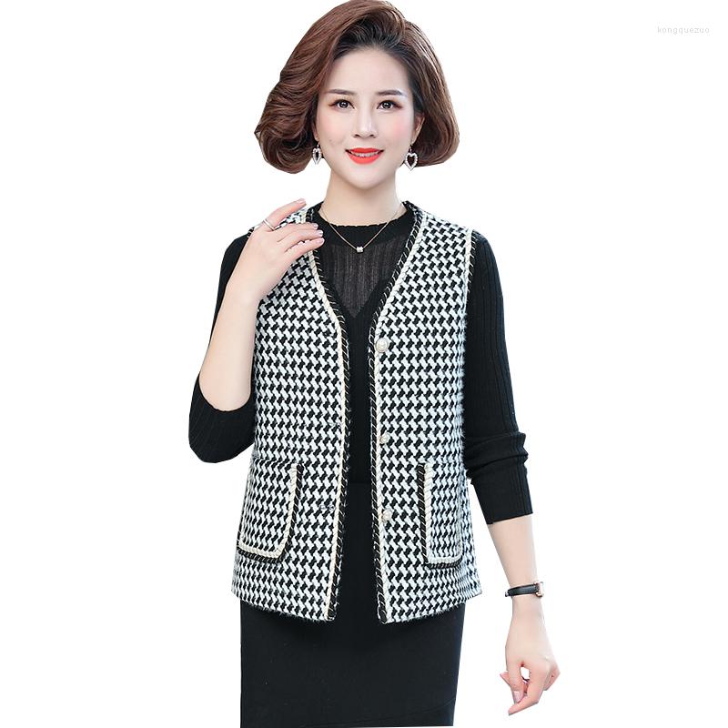 Women's Vests Mother Spring Lady Vest 2022 Middle-Aged Women's Autumn Plaid Short Waistcoat Jacket Oversize 5XL Cardigan Female, Black
Women's Vests Mother Spring Lady Vest 2022 Middle-Aged Women's Autumn Plaid Short Waistcoat Jacket Oversize 5XL Cardigan Female, Black