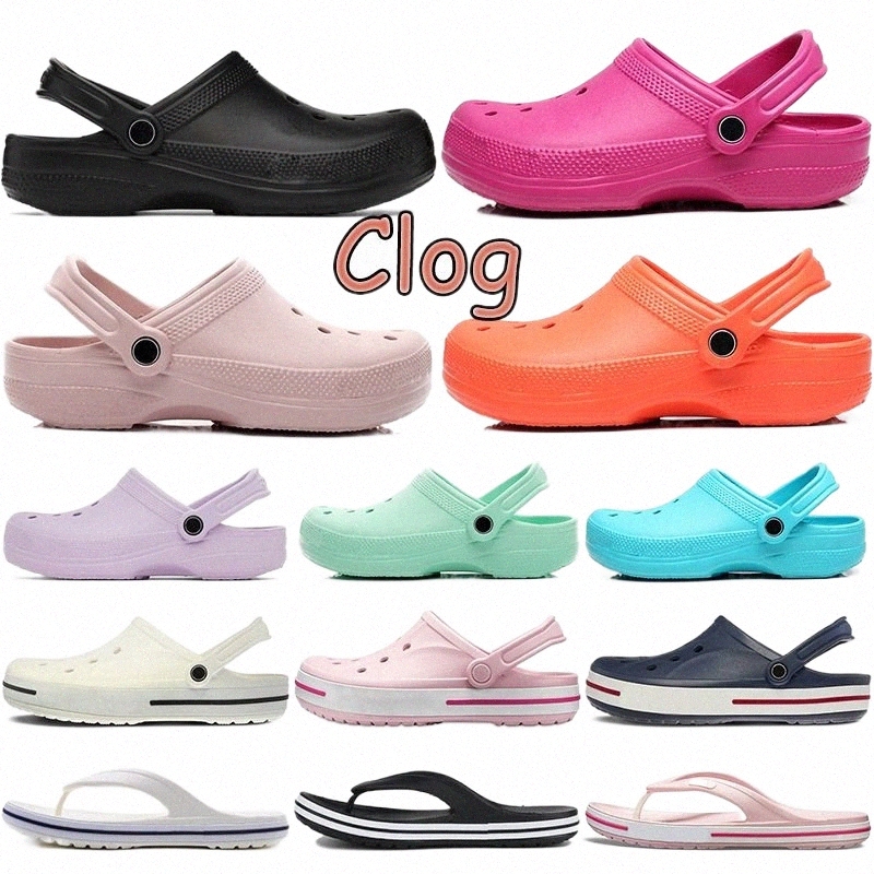 

croc clog men women designer sandals slides slippers adult kids slipper triple white purple navy blue brown waterproof shoes hospital nursing sandals n29x#, #15 m4-m9