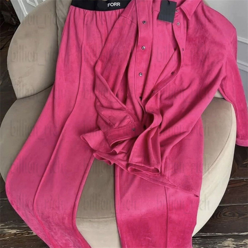 Designer Women Pants Shirts Letters Webbing Blouse Trousers 2 Pcs Set Long Sleeve Casual Shirt 4 Color, Fuchsia with label.
Designer Women Pants Shirts Letters Webbing Blouse Trousers 2 Pcs Set Long Sleeve Casual Shirt 4 Color, Fuchsia with label.