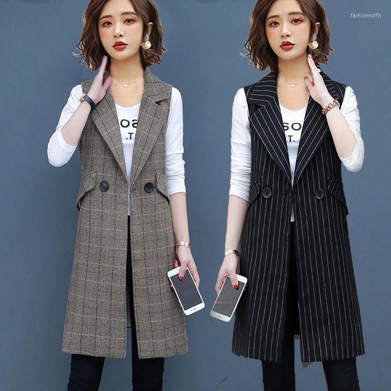 Women's Vests 2022 Spring Women's Fashion Long Vest Coat Female Plaid Turn-down Collar Office Ladies Elegant Casual Outerwear Jackets, Tiaoweng
Women's Vests 2022 Spring Women's Fashion Long Vest Coat Female Plaid Turn-down Collar Office Ladies Elegant Casual Outerwear Jackets, Tiaoweng