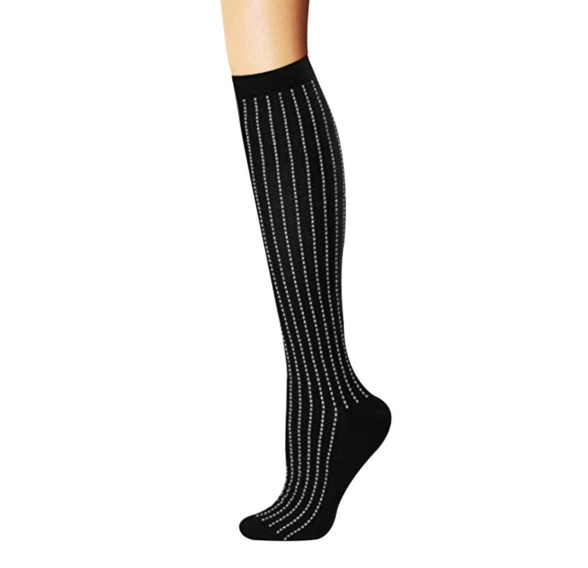 Men Compression Socks Women Cotton Knee Sock Running Athletic Circulation Recovery Travel Stockings Stretchy M L Various Fashion Patterns Leopard Prin