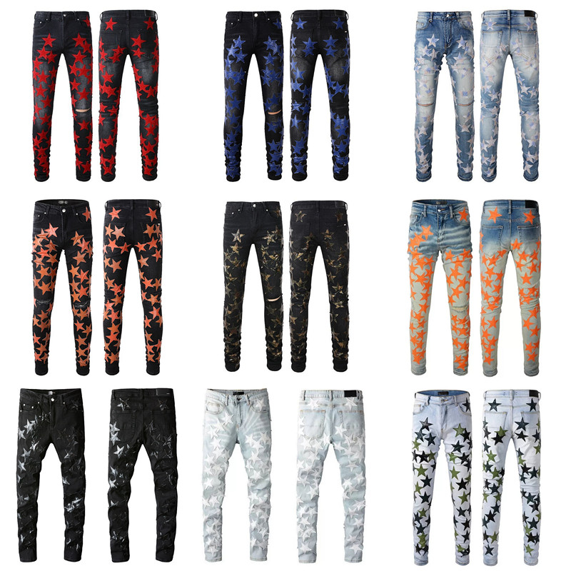 Mens Jeans Ripped Men Pants Designer Skinny Grey Denim Biker Paint Distress Pant for Man Embroider Slim Fit Stretch Motorcycle Star Hip Hop Straight Leg Streetwear, 882
Mens Jeans Ripped Men Pants Designer Skinny Grey Denim Biker Paint Distress Pant for Man Embroider Slim Fit Stretch Motorcycle Star Hip Hop Straight Leg Streetwear, 882