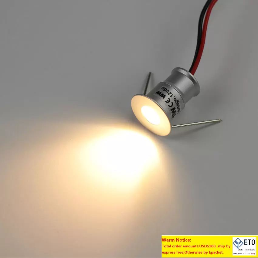 1W Mini LED Spotlights Downlight Ceiling Small Recessed Lighting Showcase Kitchen Cabinet Step Stair Light 12V Dimmable Plafon Spots Lamp