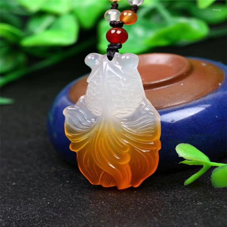 Pendant Necklaces Chalcedony Gold Fish JadeS Necklace Hand Carved Lucky Blessing Fine Jewelry
Pendant Necklaces Chalcedony Gold Fish JadeS Necklace Hand Carved Lucky Blessing Fine Jewelry