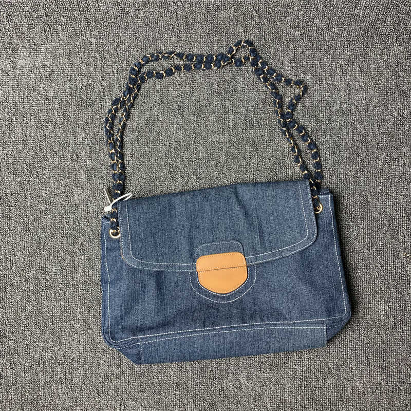 Shoulder Bags 2022 new p denim canvas chain messenger single shoulder underarm parachute tote women's bag, Denim blue
Shoulder Bags 2022 new p denim canvas chain messenger single shoulder underarm parachute tote women's bag, Denim blue