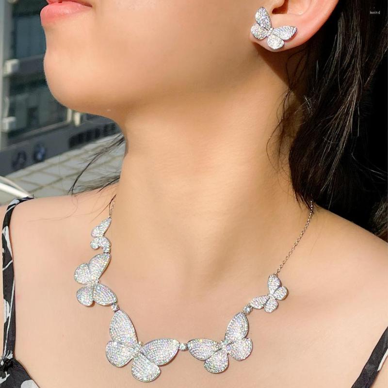 Wedding Jewelry Sets CWWZircons Micro Pave Cubic Zirconia Chic Big Butterfly Costume Necklace And Earrings Luxury Designer Set For Women
Wedding Jewelry Sets CWWZircons Micro Pave Cubic Zirconia Chic Big Butterfly Costume Necklace And Earrings Luxury Designer Set For Women